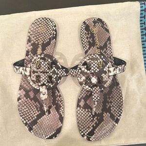 Tory Burch Brown Snakeskin Sandals